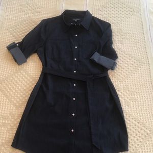 Light weight dark denim shirt dress